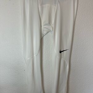 Nike Pro Men’s White Dri-FIT 3/4 Leggings | Athletic Training | Medium